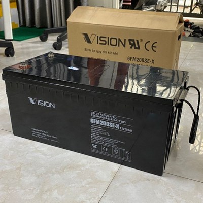 Ắc quy AGM kín khí Vision 12V, 200Ah 6FM200SE-X